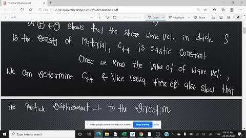 Lattice Vibration # Lecture 20 # Solid State Physics # M.Sc. Final