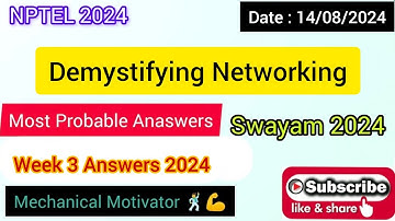 Demystifying Networking | Week 3 Quiz | Assignment 3 Solution | NPTEL | SWAYAM 2024