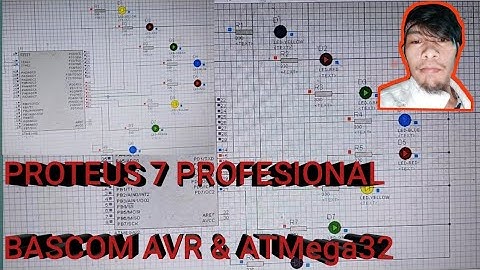 Tutorial, Spesifikasi Rangkaian Pengontrol LED Dengan ATMega32 BASCOM AVR Pada Proteus Profesional