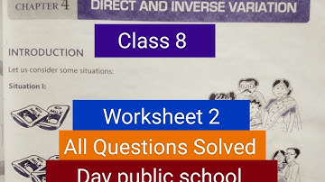 DAV class 8 maths chapter 4 worksheet 2 - all questions solved
