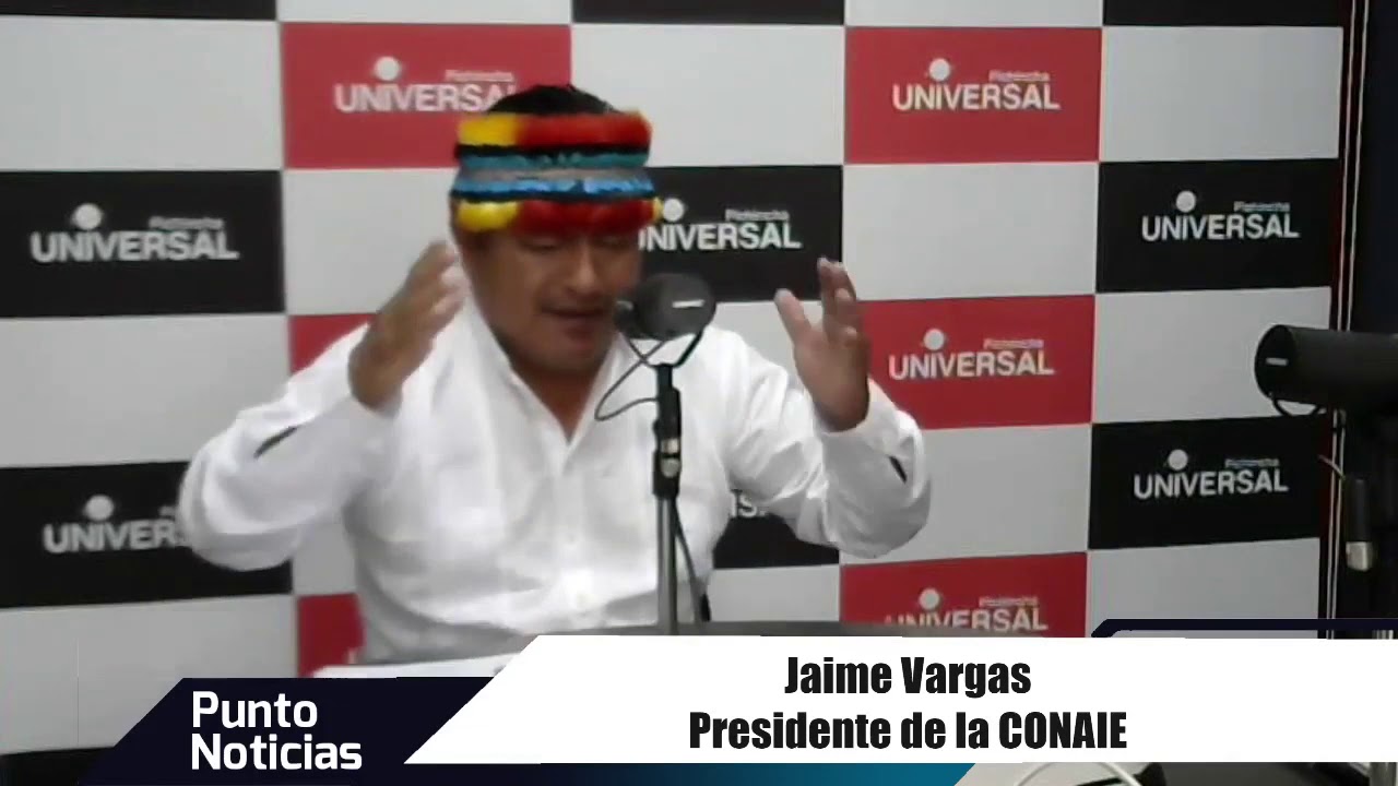 Jaime Vargas, presidente de la CONAIE