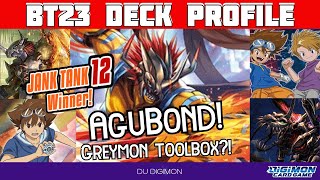 Greymon Toolbox?! // BT23 AguBond Deck Profile // Jank Tank 12 WINNER