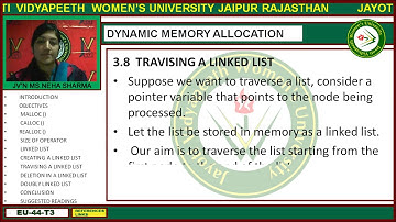 Jayoti Vidyapeeth - Faculty of Engineering and Technology - Dynamic Memory Allocation