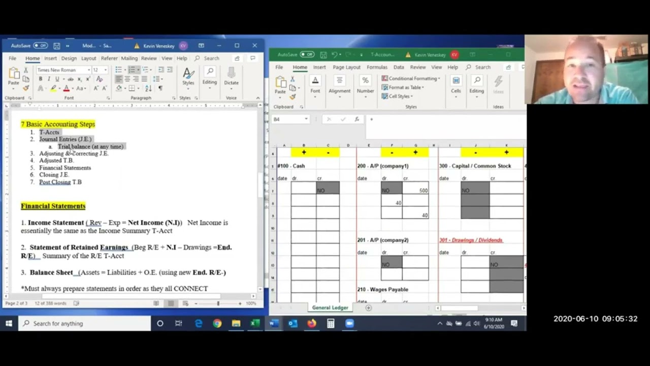 Acct 101 Ch 2 Journal Entries - YouTube