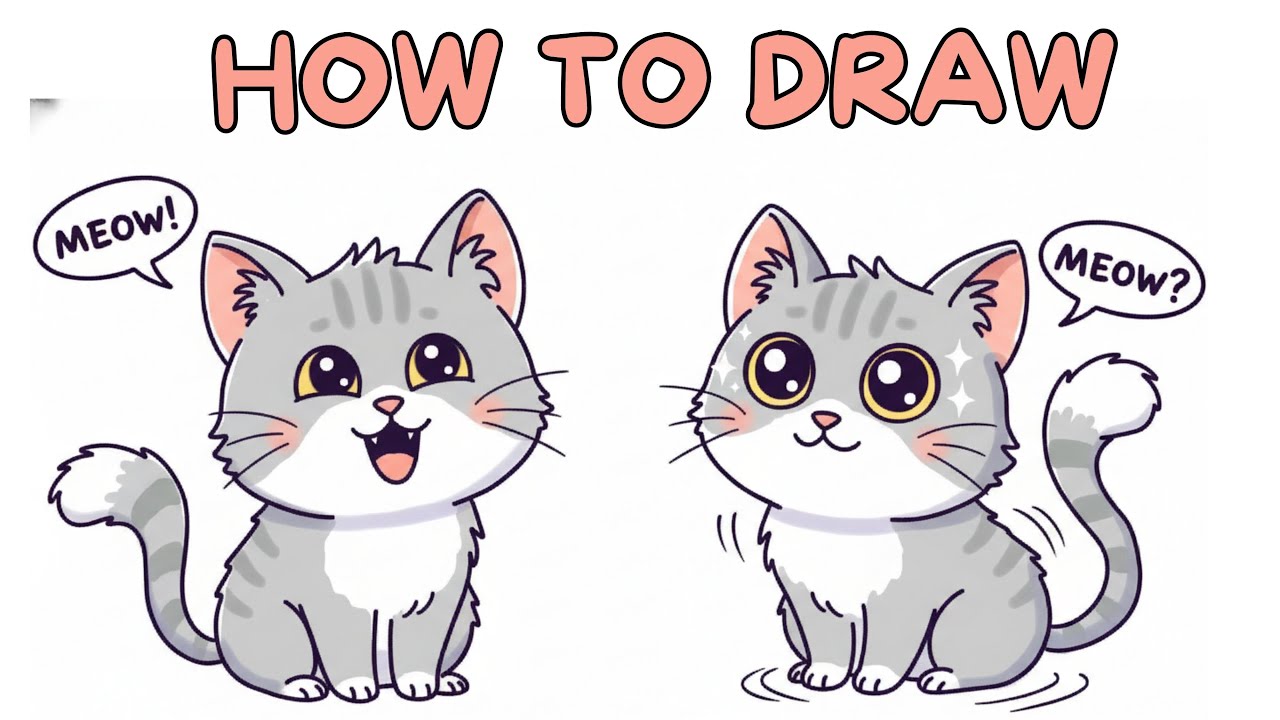 How To Draw A Cute Cat