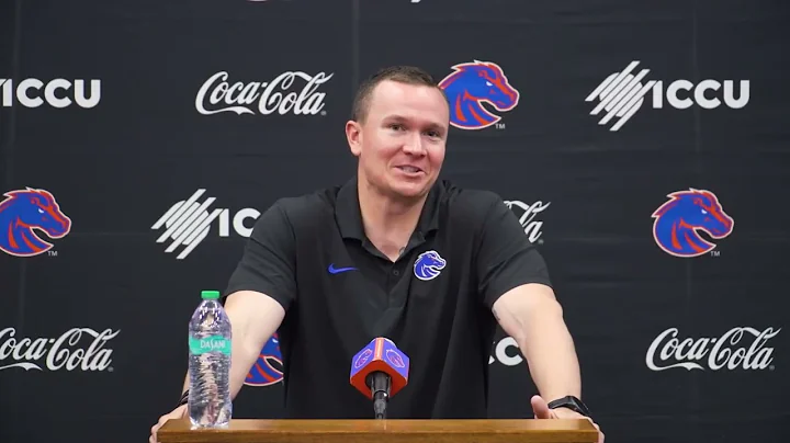 Boise State coach Spencer Danielson meets with the media to preview road game at Notre Dame