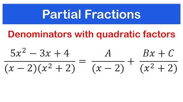 Partiële breuken - Noemer met kwadratische factoren | SHS 1 KEUZEVAKKEN WISKUNDE