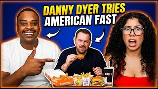 AMERICANS REACT TO DANNY DYER TRIES AMERICAN FAST FOOD