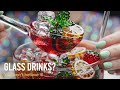 Satisfying ASMR Cooking: Drinks Made of GLASS! 🍸💎
