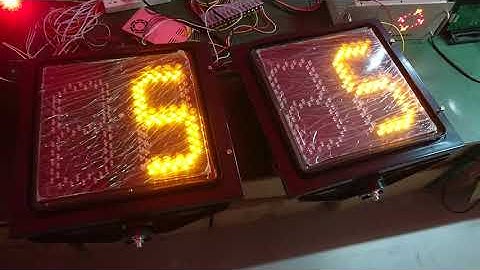 400mm 2 digital red yellow green single ball traffic countdown timer