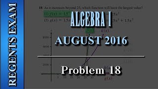 Regents Exam | Algebra I (Common Core) | August 2016 | Problem 18 of 37