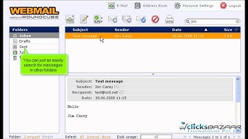 How to search for messages in RoundCube