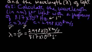 Converting Frequency of light to wavelength (in nm)
