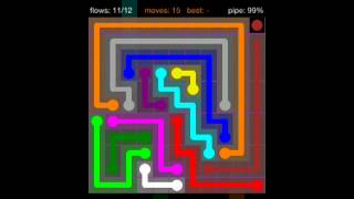 Flow Free 11x11 Level 1 walkthrough Purple Pack iPad