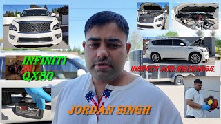 #93 How to inspect and recharge the Infiniti QX80 battery as demonstrated in Joran Singh's video.