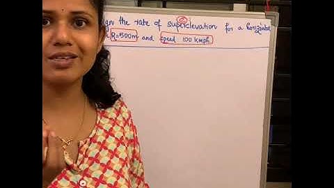 Numerical problem in Superelevation