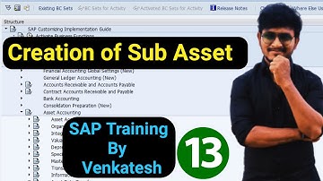 creation of Sub Asset in Asset Accounting