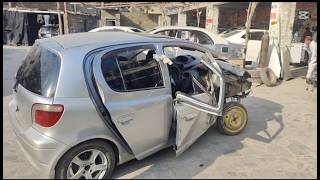 Toyota Vitz Crashed Badly | Complete Body Repair & Restoration