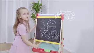 Children's Wooden Drawing Board Household Blackboard Chalkboard Adjustable Standing Easel screenshot 2