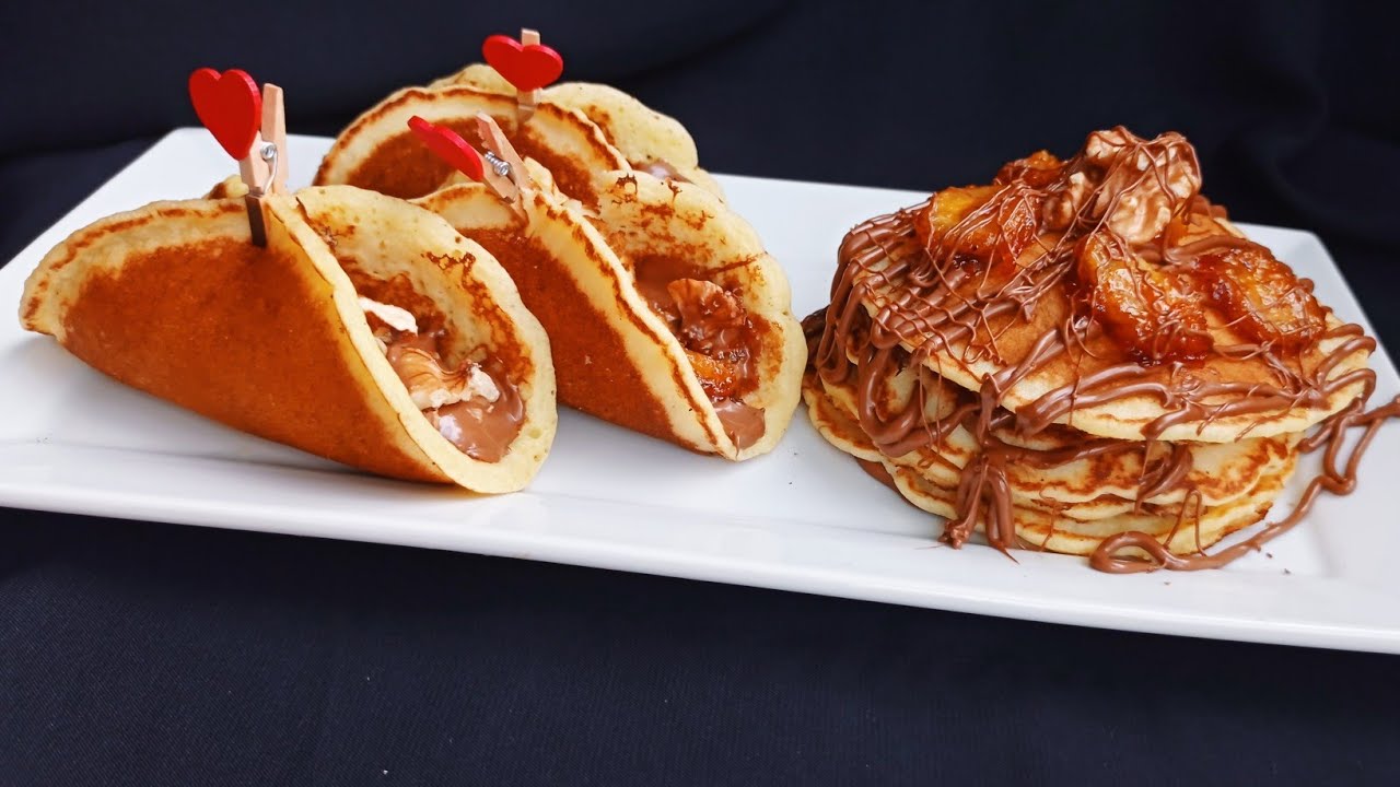 اروع وصفة بان كيك 🥞 بدون غلوتين 😋 بالموز المكرمل 🍌 ذوق اكثر من رائع 👌