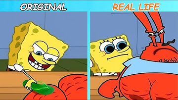 SpongeBob Slap The Butt | SpongeBob Original vs Real life | SpongeBob Animation #spongebob