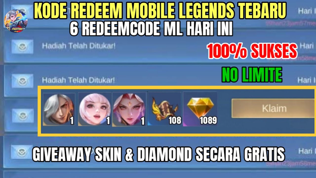 BURUAN REDEEM! 6 KODE REDEEM ML TERBARU KODE REDEEM MOBILE LEGENDS HARI ...