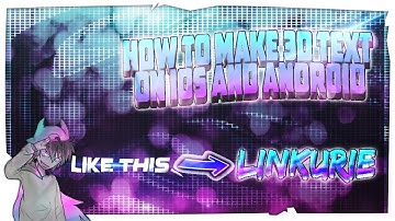 HOW to MAKE 3D text on IOS and ANDROID for FREE!!