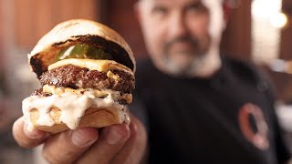 Mini Cheeseburger Sliders with Garlic Aioli | Ft. Kosmos Q