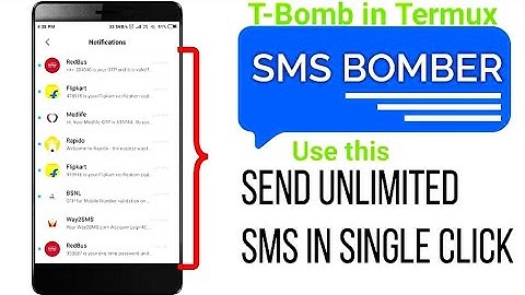 SMS Bombing | Call Bombing | Sms attack Anyone with Termux  | sms bomber | TBomb