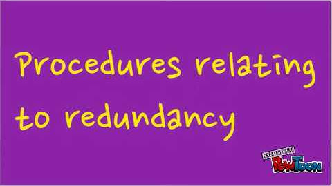 ACCA F4 - Employment Law - Redundancy
