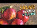 Artistic Time Unveiled: 5 Realistic Oil Pastel Still Life Drawings by Paint Academy | Timelapse