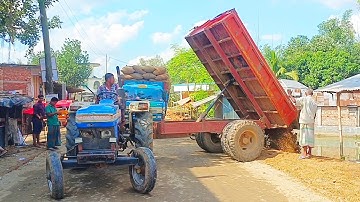 Soil Loading And Unloading Video By Powertrac 60 Tractors Digital Unload Facility Of Tractors