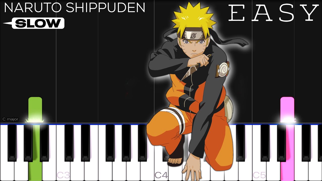 Blue Bird   Naruto Shippuden Opening 3  SLOW EASY Piano Tutorial