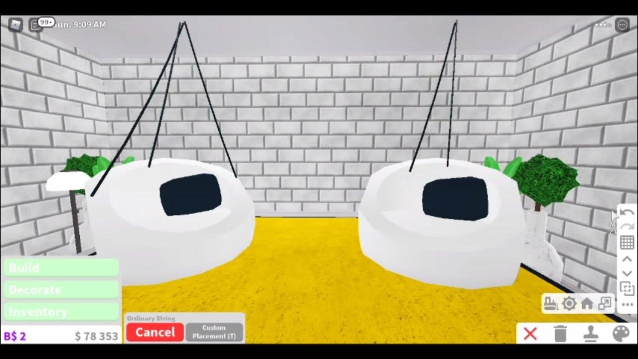 Step by step how to make a hannging chair in bloxburg YouTube