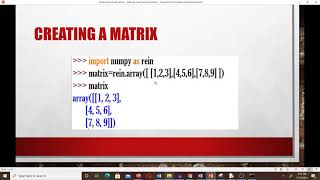 The Numpy Module in Python Lesson 13