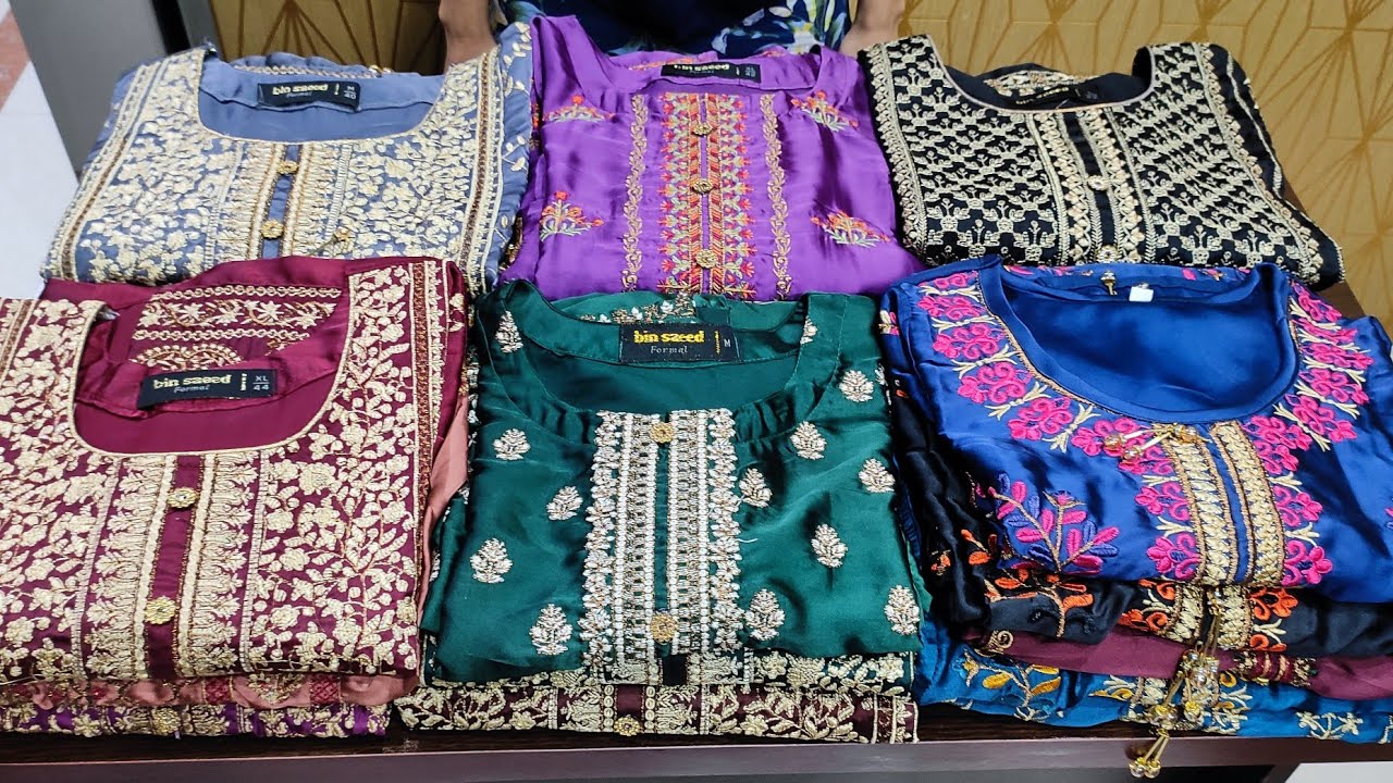 Pakistani Bin Saeed kurtir MelaQurbani Eid collectionKurti+pant