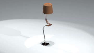 Modern Metallic Table Lamp 3D Model, AutoCAD 3D Modeling Training - QasimCAD