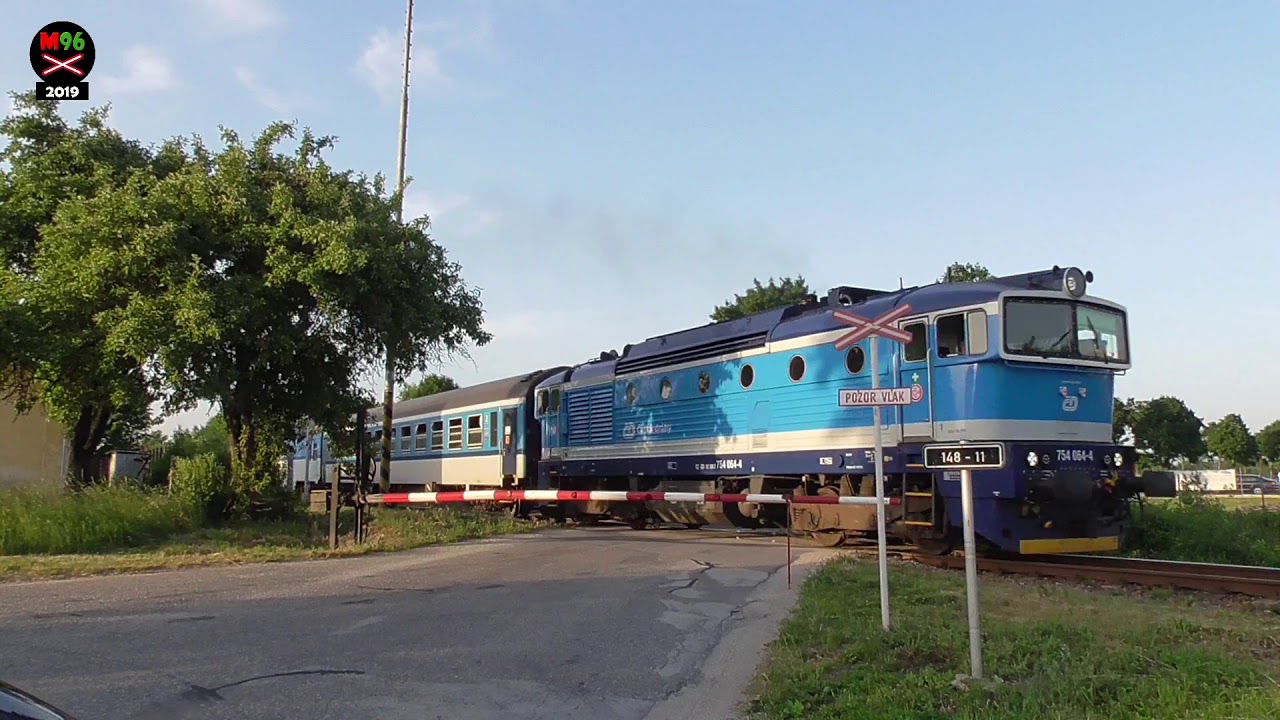 Železniční přejezd Lomnice nad Lužnicí - 14.6.2019 / Czech railroad crossing