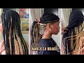 NARCISSA BOX BRAIDS | TWO COLOURS BRAIDS | Expression Colour 1 &amp; 613 | Tutorial + How to hide hair