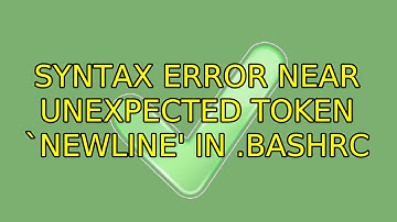 Ubuntu: syntax error near unexpected token `newline
