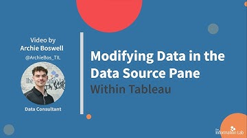 Tableau - Modifying Data in the Data Source Pane (1.2.1)