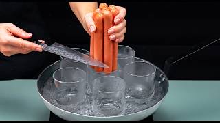 Puff pastry with sausages prepared with a brilliant trick that will surprise you