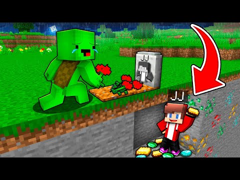 JJ Faked His Death To Hide His RICHNESS From Mikey in Minecraft - Maizen