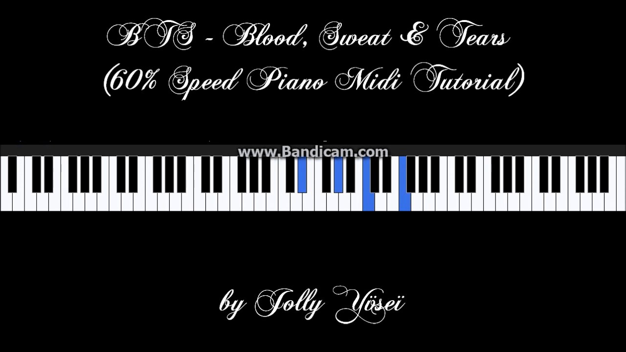 roblox piano bts blood sweat tears