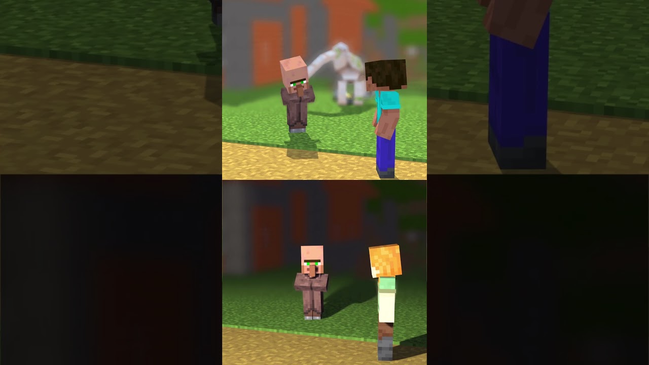 Good deeds of Steve and Alex | Minecraft Animation #shorts #minecraft