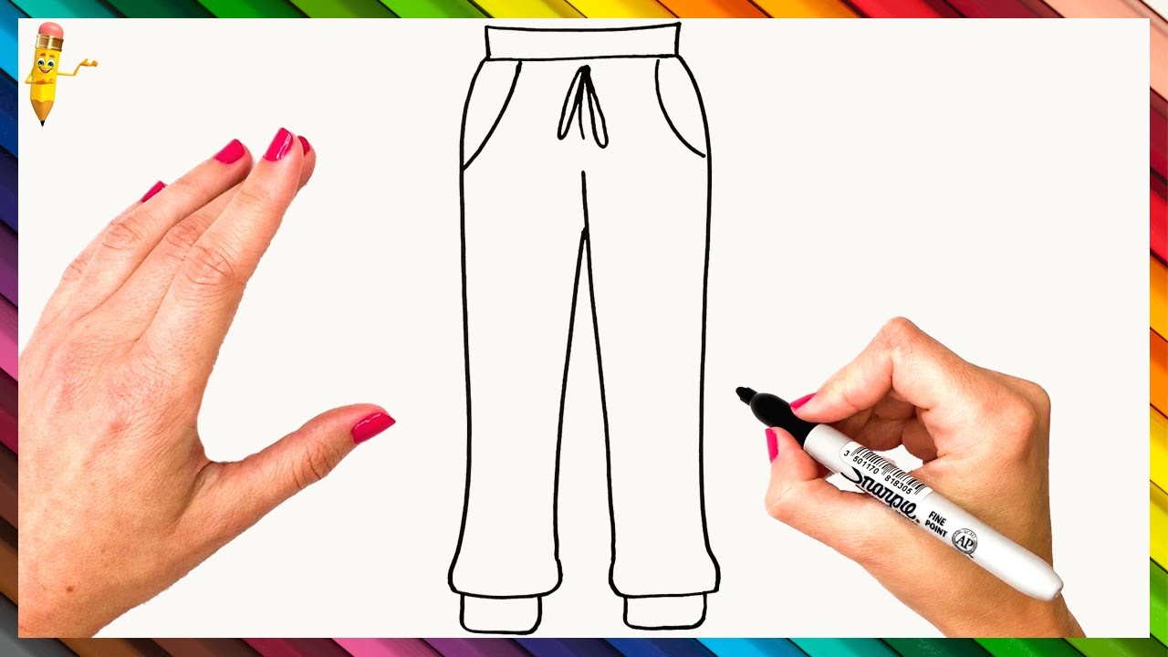 How To Draw A Trousers Step By Step 👖 Trousers Drawing Easy - YouTube