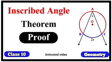 Inscribed angle theorem proof | Circle | Class 10 | Geometry | animated video