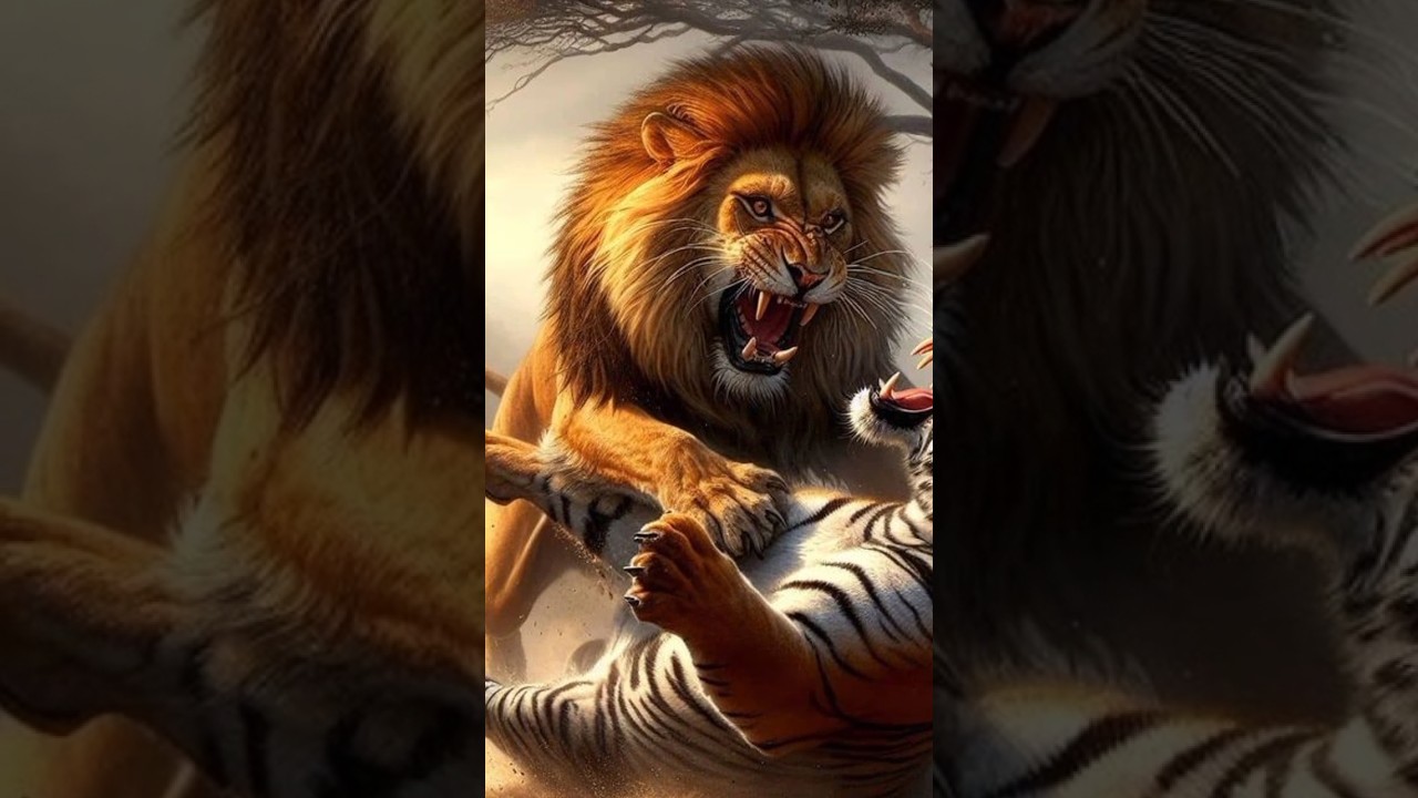 Tiger Vs Lion 😱🔥 |  #animals #animalsvselephant