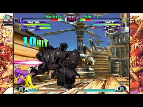 MvC2: Justin Wong - Sentinel + Cyke AAA HSF to FS to Unblockable 65% Sequence .:1.15.25:.