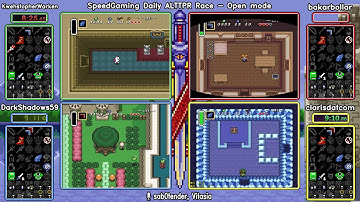 KwehstopherWarken vs bakarbollar vs DarkShadows59 vs djtifaheart, Open. ALTTP Randomizer Daily Race